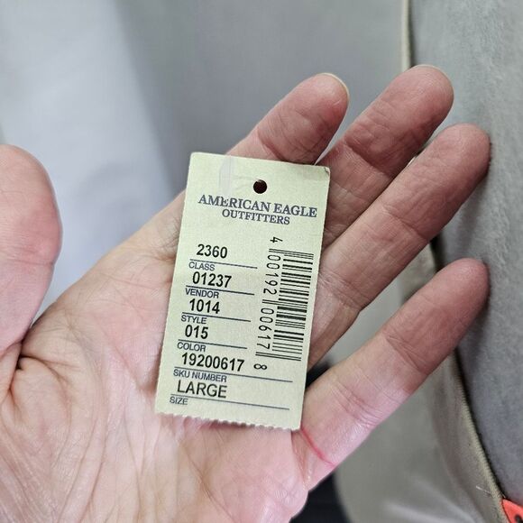 American Eagle Tan and Coral Lace Tank Top Size Large - Picture 7 of 9